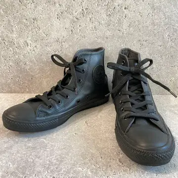 [ 새상품급 ] CONVERSE 가죽 올스타 하이컷 24.5 블랙