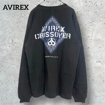 AVIREX 24AW 크로스오버 반다나 패치 프린트 긴팔 티셔츠