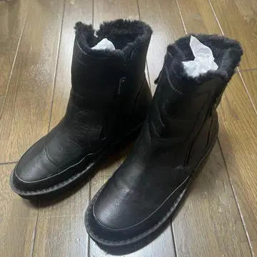 돌체 블랙 25cm 가죽 숏부츠