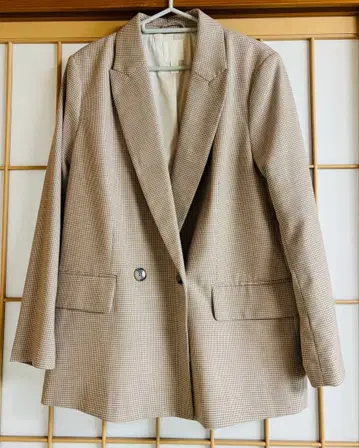 H&M 체크 무늬 테일러드 자켓 EUR 40