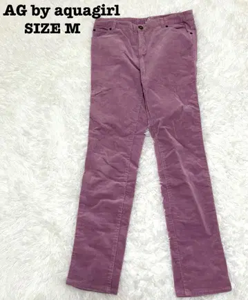 아쿠아걸 M 코듀로이 팬츠 퍼플 라벤더 스트레치[714]