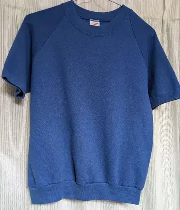 80s USA제 JERZEES 반팔 맨투맨 M 네이비 래글런 빈티지