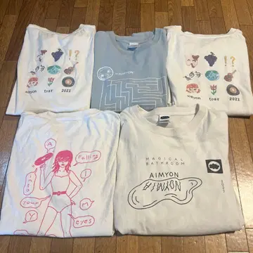 AIMYON 매지컬 바스룸 티셔츠 2023 아이묭 5장 묶음 판매