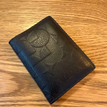 던힐 블랙 가죽 명함지갑 엠보싱 패턴