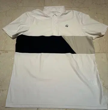 테일러메이드 골프 반팔 셔츠 M 화이트 피케 셔츠 남성용