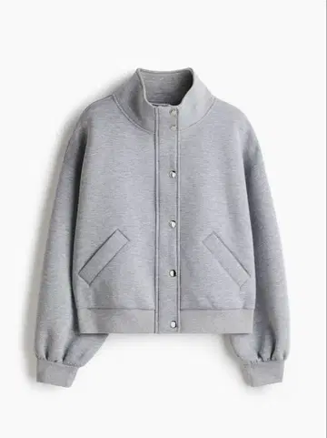 H&M 저지 자켓 라이트 그레이 멜란지 사이즈 M