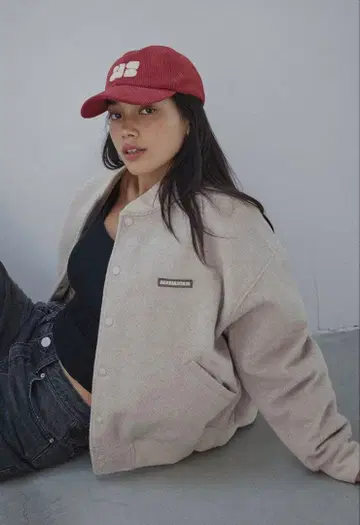 새상품급 ALEXIA STAM 로고 울 블루종