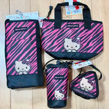 아베일 일광화상 키티 핑크 제브라 패턴 세트 미야지마 한정판 타월 포함