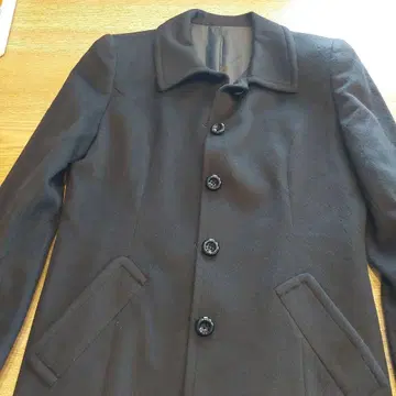 블랙 캐시미어 100% 코트 11AR 사이즈