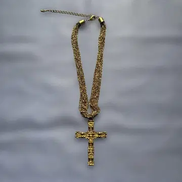 [ 새상품급 ] 앤티크풍 크로스 목걸이