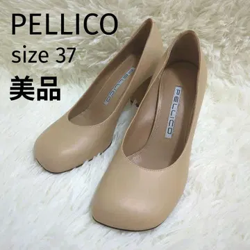 새상품급 PELLICO 펌프스 베이지 버터밀크 37 와이드 힐