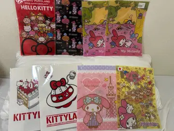 헬로키티 마이멜로디 클리어 파일 8장 세트
