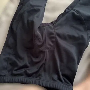 블랙 슬림핏 팬츠 지퍼 사이클링용 바지, M 사이즈