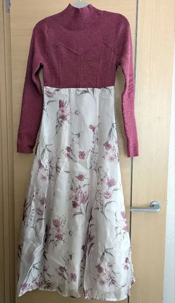 MERCURYDUO 플라워 도킹 코르셋 원피스