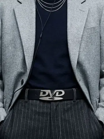 DVD 로고 메탈 버클 벨트 y2k 그런지