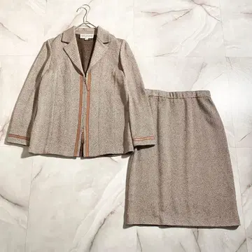 T18878 ST.JOHN 트위드 헤링본 셋업 수트 브라운 계열 2