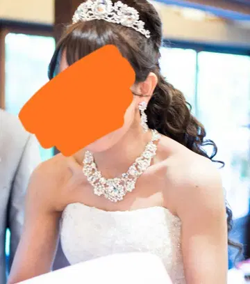 티아라 목걸이 귀찌 세트 결혼식