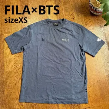레어 FILA x BTS 콜라보 T셔츠 BTS 공식 로고 자수 XS