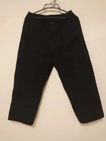MUJI Labo 신사 코튼 캔버스 더블니 팬츠 신사 M 블랙