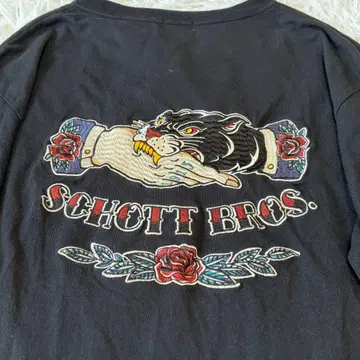 Schott CREW SWEAT SHAKE HAND & PANTHER