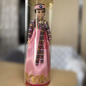 한국의 한복 인형 (투명 케이스 포함)