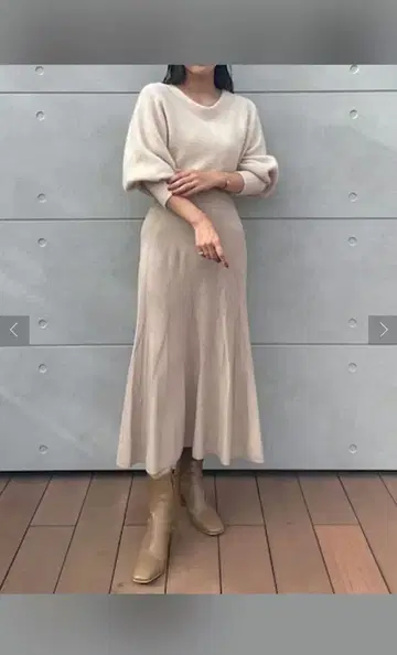 [ 미개봉 새상품 ] 니트 원피스 LAGUNAMOON 베이지 아이보리