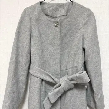 MAJESTIC LEGON 그레이 노카라 코트 M