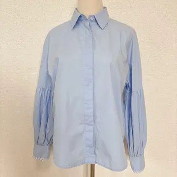 cospani 쿨 카리안 벌룬 슬리브 라이트 블루 셔츠 블라우스