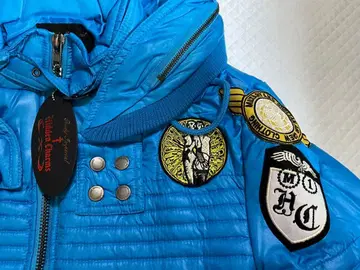 00s y2k 시크 스타일 Hidden Charms 멋진 점퍼 블루