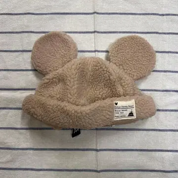 미키마우스 귀 달린 플리스 모자