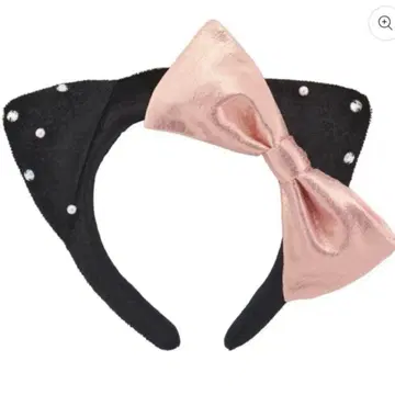 키티 유니버셜 머리띠 펄 장식 핑크 리본 usj