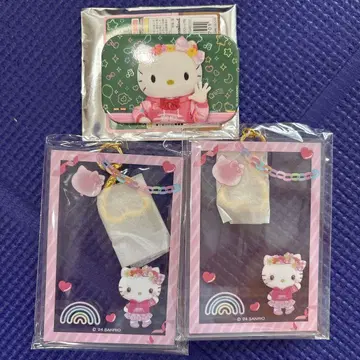 산리오 퓨로 퓨로학원 사진 키링 캔뱃지 키티