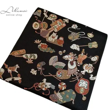 LULU4 후쿠로 오비 인기 완구 달마 꽃 사자춤 고양이 설날 블랙