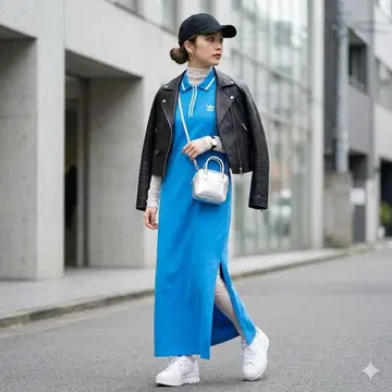 adidas x Thebe Magugu 레귤러 폴로 원피스 XL