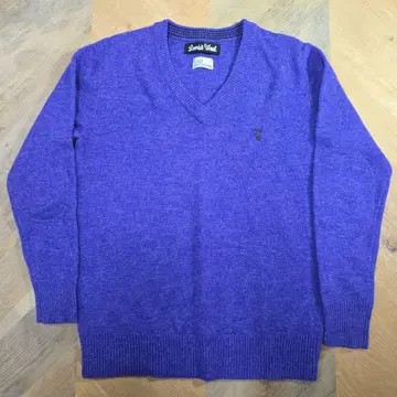 코엔 라무즈울 보라색 V넥 스웨터 S y69