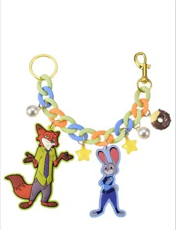 주토피아 닉 와일드 주디 홉스 키체인