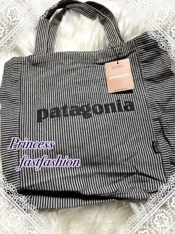 #12 새상품 파타고니아 스트라이프 토트백