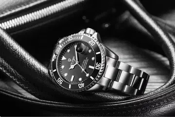 새상품 남성용 손목시계 블랙 다이버 워치 남성용 42mm 박스 포함