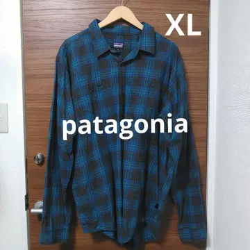 Patagonia 17년 플란넬 셔츠 체크 긴팔 피마코튼 XL