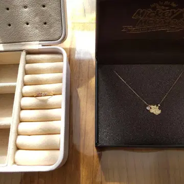 사만다 티아라 K10 디즈니 콜라보 목걸이 & K10 반지 세트