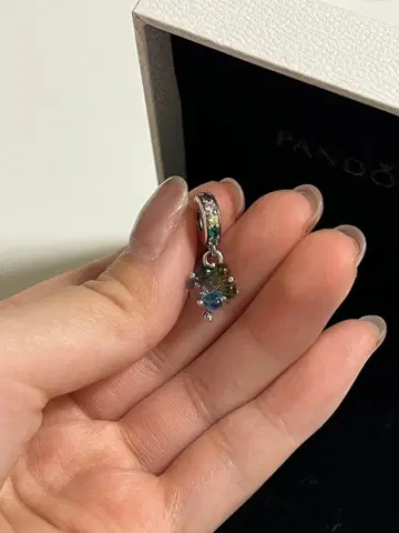 PANDORA 실버 참 다색 보석 포함