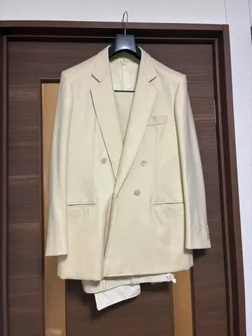 빈티지 아이보리 더블 브레스트 수트 셋업 오더 제품