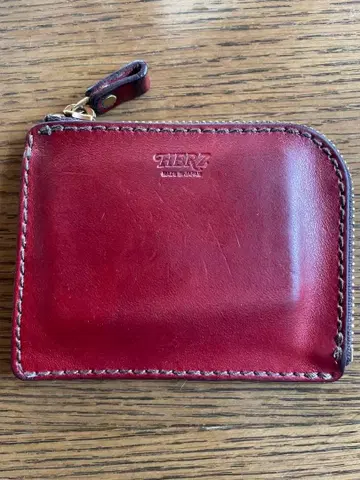 HERZ 헬츠 L자 지퍼 미니 지갑 레드