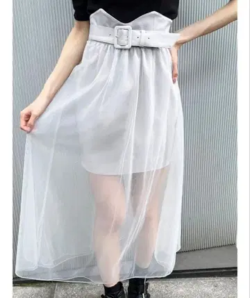 코르셋 라이크 튤 도킹 스커트 EATME evelyn