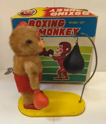 후지 프레스 공업 태엽 복싱 원숭이 200mm