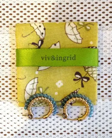 viv&ingrid 비브&잉그리드 후프 귀걸이 블루