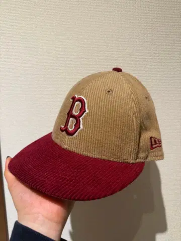 59FIFTY 베이지 와인 레드 캡