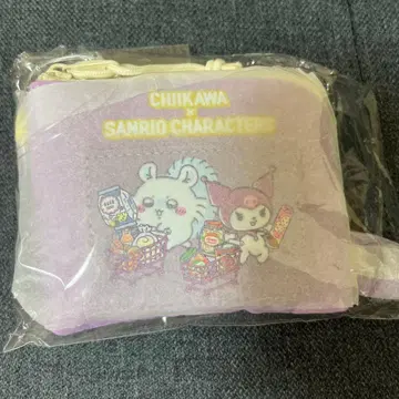치이카와 산리오 슈퍼마켓 컴팩트 지갑 모몽가 쿠로미
