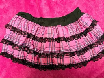 MARS 계 체크 무늬 미니 스커트