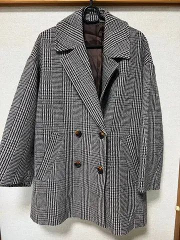 모 더블 브레스티드 코트 새상품급